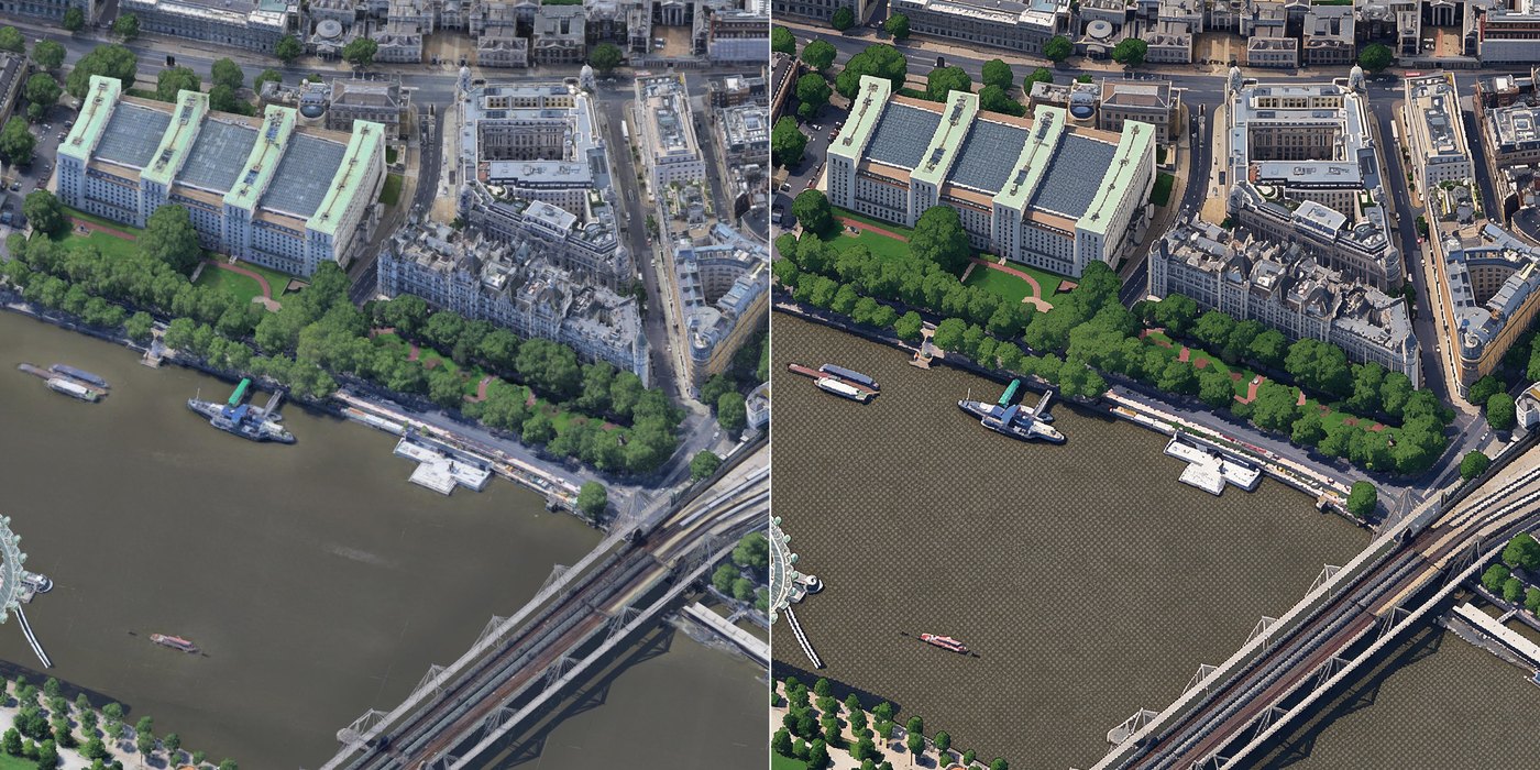 One square before and after